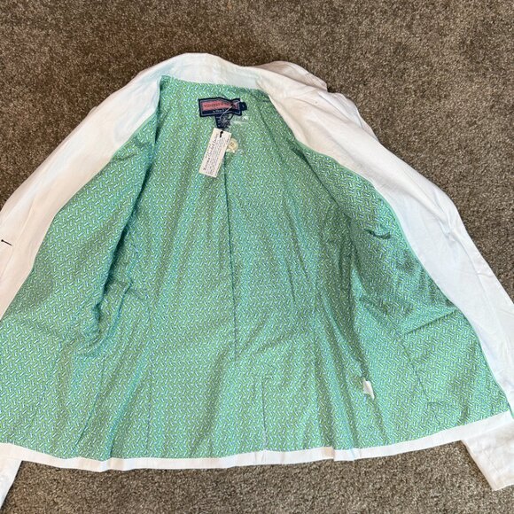 Vineyard Vines Katama Corded Blazer Jacket Womens Small White Single Breasted - Picture 7 of 14